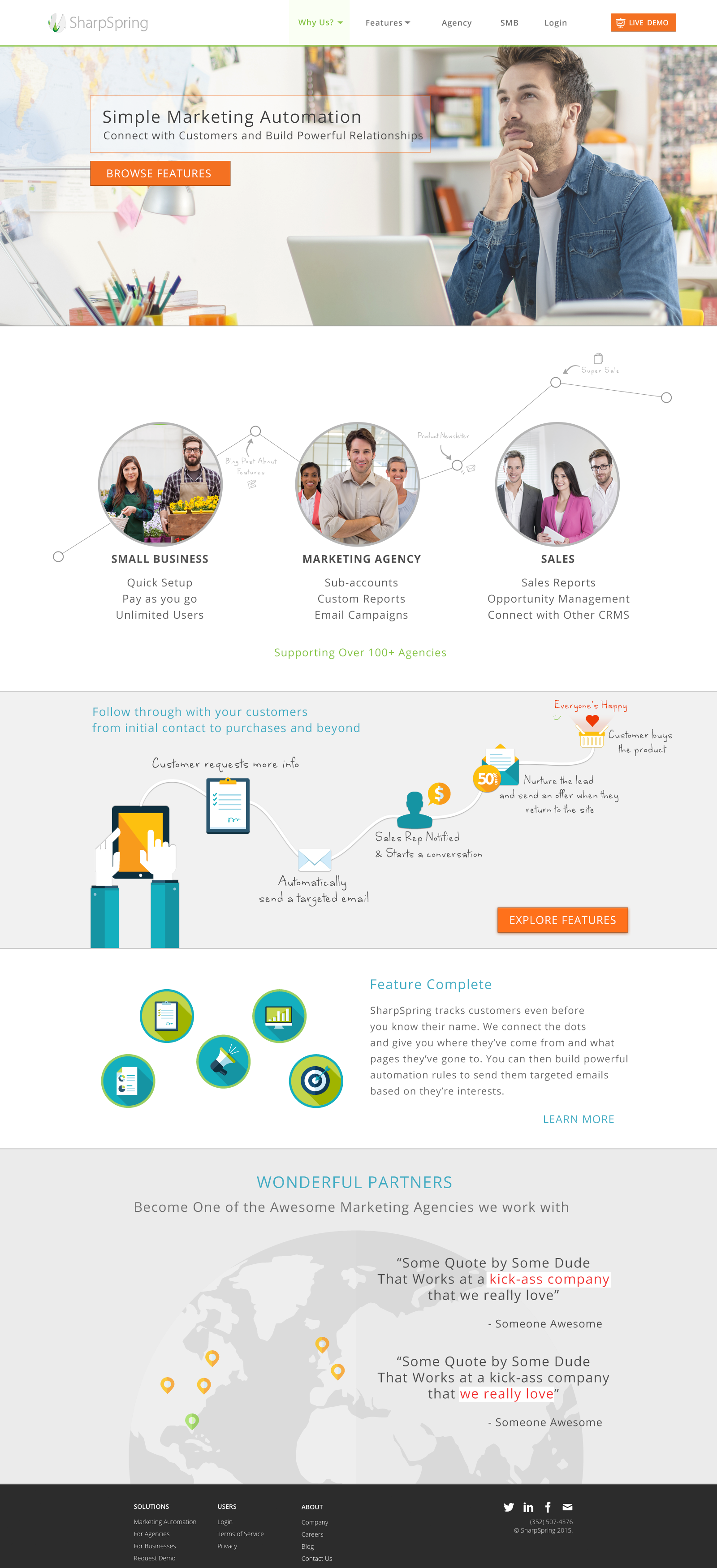 SharpSpring Homepage